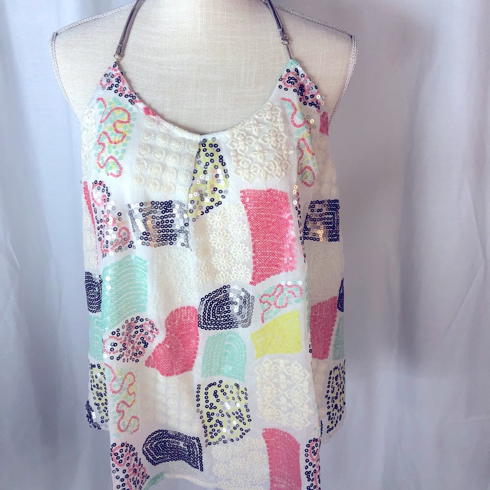 Floreat Loved by Anthropology Tank Top Size Med